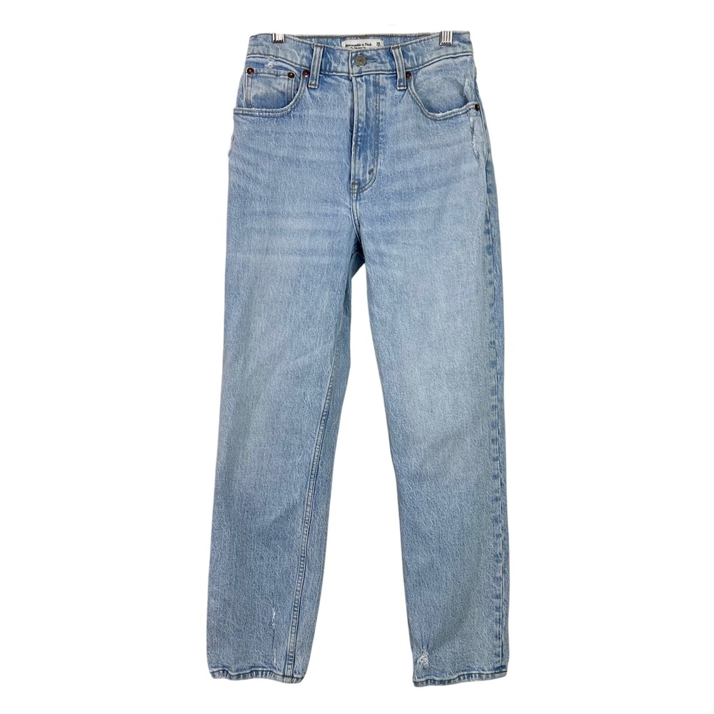Abercrombie & Fitch Curve Love 90s Straight Ultra High Rise Jean Light 26/2short